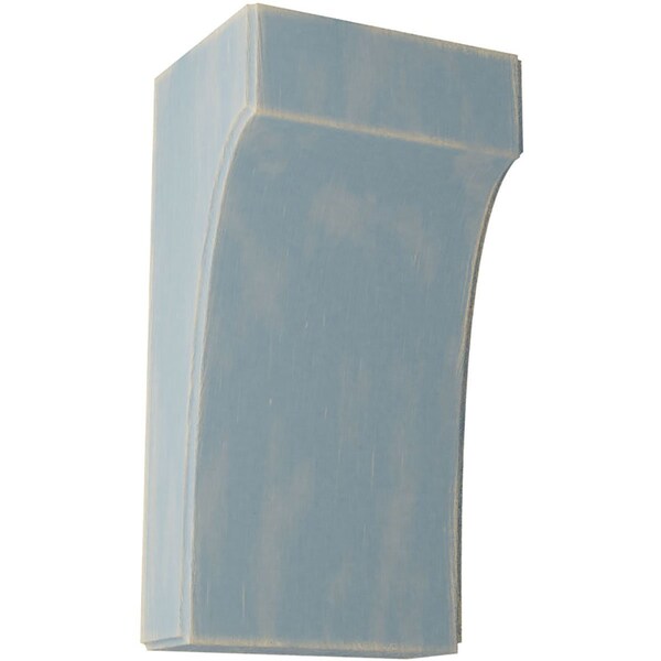 Ekena Millwork 5 1/4"W x 4"D x 10"H Clarksville Wood Vintage Decor Bracket, Driftwood Blue BKTWD05X04X10CVBU - main